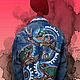 Denim jacket with embroidery and painted chameleons, Outerwear Jackets, St. Petersburg,  Фото №1