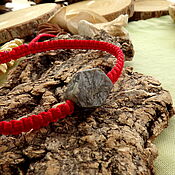 Украшения handmade. Livemaster - original item Amulet red thread with black sapphire. Handmade.