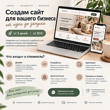Дизайн и реклама ручной работы. Ярмарка Мастеров - ручная работа Современный сайт для бизнеса — дизайн, разработка и запуск. Handmade.