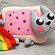 Нянкэт игрушка, Nyan cat мягкая игрушка. Мягкие игрушки. Дингус! Веселые коты Васи Ложкина. Ярмарка Мастеров.  Фото №5