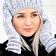 set of knitted 'fog', and takes extra long mittens, Headwear Sets, Bratsk,  Фото №1