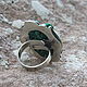 Lizard ring made of 925 sterling silver with natural malachite SP0103. Rings. Sunny Silver. My Livemaster. Фото №6