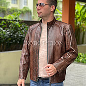 Мужская одежда handmade. Livemaster - original item Men`s jacket made of genuine Python leather. Handmade.