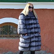 Одежда handmade. Livemaster - original item Fur coat black brown (silver) foxes.Cross. without the inserts.. Handmade.