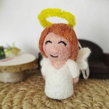 Куклы и игрушки ручной работы. Ярмарка Мастеров - ручная работа Ангел хранитель. Войлочная игрушка, подвеска в авто, подарок девушке. Handmade.