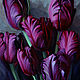 Painting 'Purple tulips' oil on canvas 40h50 cm, Pictures, Moscow,  Фото №1