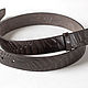 Brown leather Belt for men 1.3 inches wide. Straps. Two Starlings. My Livemaster. Фото №5