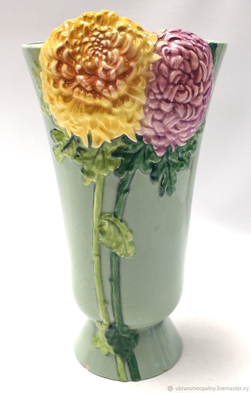 Винтаж Ваза с хризантемами от BESWICK Pottery(Англия) купить в