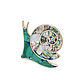 Brooch Snail on the slope. Malachite, Mother Of Pearl, Turquoise, Lapis Lazuli. Brooches. ARIEL - MOSAIC. My Livemaster. Фото №5