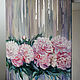 Order Peonies in the rain. Interior painting with acrylic and oil. SVETINLOOK (svetinlook). Livemaster. . Pictures Фото №3