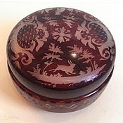 Винтаж handmade. Livemaster - original item Casket Egermann Bohemia 30-40 g red glaze. Handmade.