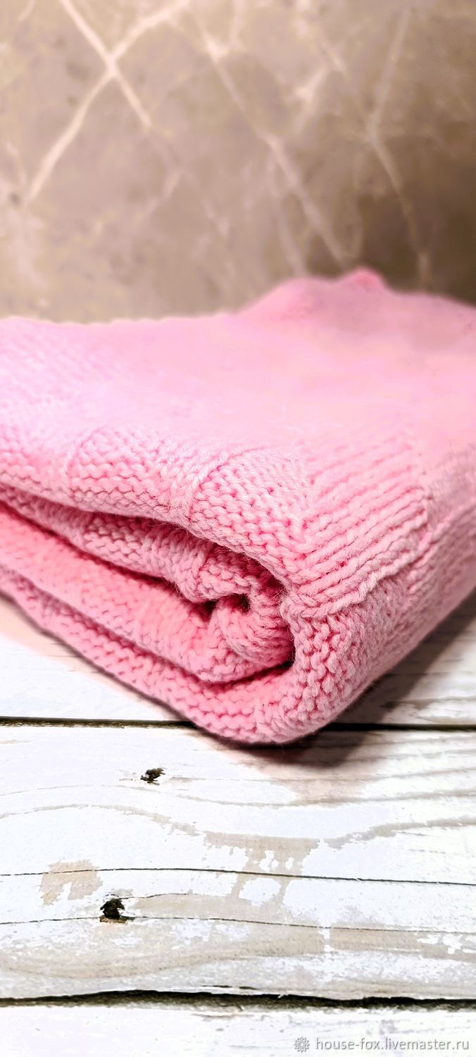 Детский плед Нежность ручной вязки в интернет-магазине Ярмарка Мастеров ...
