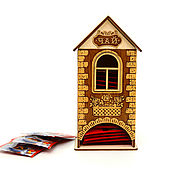 Для дома и интерьера handmade. Livemaster - original item Tea house. Box for tea bags. Handmade.
