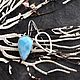 Серьги с ларимаром "New age". Серьги классические. Karma-jewelry. Ярмарка Мастеров.  Фото №4