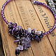 Order Choker-necklace 'Elena' from amethyst with amethyst drosou. Butik4you. Livemaster. . Chokers Фото №3