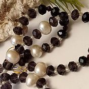 Украшения handmade. Livemaster - original item Necklace Large Baroque pearls and Topaz crystal. Handmade.