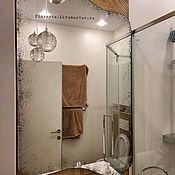 Состаренное зеркало в стиле loft  ручной работы