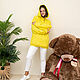 Hoodie with fleece bright yellow Plus Size. Sweatshirts. NATALINI. My Livemaster. Фото №5