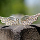 Order Ring 'Wings' made of 925 sterling silver with zircons DS0047. Sunny Silver. Livemaster. . Rings Фото №3