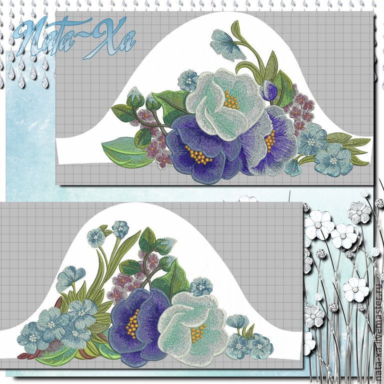 Design for machine embroidery. Bright summer - sleeves, Patterns for embroidery, Solikamsk,  Фото №1