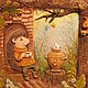 Весеннее   чаепитие. Картины. ''Истории из глины'' Таня Черкас. Ярмарка Мастеров.  Фото №4