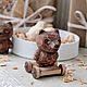Order Wooden Teddy Bear on a cart. Svetlana Semenova Toys (gorodchudakoff). Livemaster. . Miniature figurines Фото №3