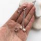 Lady's asymmetric long earrings with pearls. Earrings. LovelyStones. My Livemaster. Фото №4