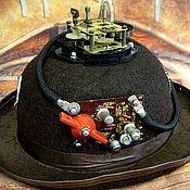 Субкультуры handmade. Livemaster - original item Steampunk bowler hat 