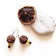 Earrings with natural stones agate, hematite and Rudraksha nut. Earrings. florispb. Online shopping on My Livemaster.  Фото №2