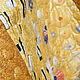 Лоскутное покрывало ГУСТАВ КЛИМТ лоскутное одеяло жёлтый золотой. Одеяла. ЛЮБИмые ЛОСКУТки, Инна. Интернет-магазин Ярмарка Мастеров.  Фото №2