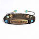 Bracelet Shambhala made of suede with a 9-eyed DZI, Subculture decorations, Moscow,  Фото №1