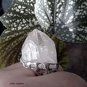 Украшения handmade. Livemaster - original item Quartz crystal ring, quartz crystal, cocktail ring. Handmade.