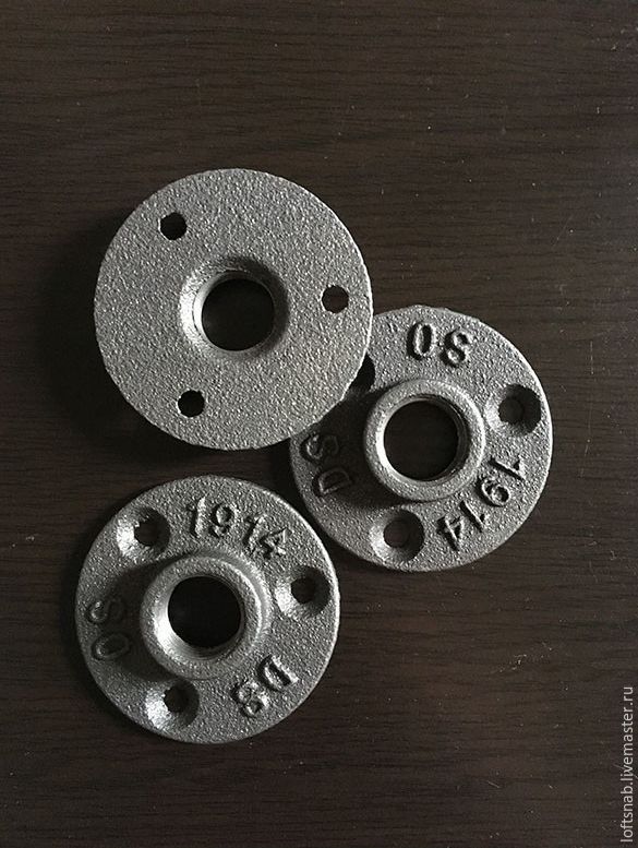 Чугунный резьбовой фланец для мебели из труб в стиле Лофт (Loft ...