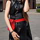 Leather Red Hip Belt Bag. Waist Bag. Lollypie - Modiste Cat. Online shopping on My Livemaster.  Фото №2