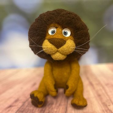 Куклы и игрушки ручной работы. Ярмарка Мастеров - ручная работа Лев. Игрушка из шерсти. Handmade.
