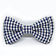Bow tie in dark blue and white checked, Ties, Moscow,  Фото №1