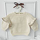A children's jumper for a girl. 1-3 months, Gift for newborn, Cheboksary,  Фото №1