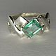 0.85 carat natural emerald & 925 sterling silver ring, Rings, Moscow,  Фото №1