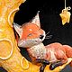 Рез. Лисонька и месяц. Елочные игрушки. Ткачёва Татьяна (tkacheva-tatiana). Интернет-магазин Ярмарка Мастеров.  Фото №2