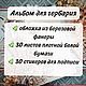 Альбом для гербария А4. Инструменты для скрапбукинга. Бифан. Интернет-магазин Ярмарка Мастеров.  Фото №2