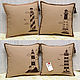 Lighthouse-four interior cushions with embroidery-custom made, Pillow, St. Petersburg,  Фото №1