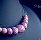 Necklace choker ceramic 'Berry summer.Lilac', Chokers, Krasnogorsk,  Фото №1