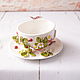 Order A couple of tea 'Sweet strawberries'. Lana K art. Livemaster. . Single Tea Sets Фото №3