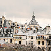 Картины и панно handmade. Livemaster - original item Gray rooftops of Paris photography for living room, Beige wall art. Handmade.