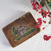 Винтаж handmade. Livemaster - original item Jewelry box with beaded embroidery, 19th century. Handmade.