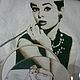 Cross stitch Audrey Hepburn. Panels. FavoriteStitch. My Livemaster. Фото №5