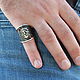 Jesus Christ ring with corundum in 925 silver (VIDEO) HB0010. Rings. Sunny Silver. Online shopping on My Livemaster.  Фото №2
