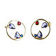 Earrings circles with stones, multi-colored earrings, earrings gift. Earrings. Irina Moro. My Livemaster. Фото №5