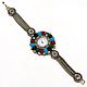 women's wrist watch silver with semiprecious stones - in stock

