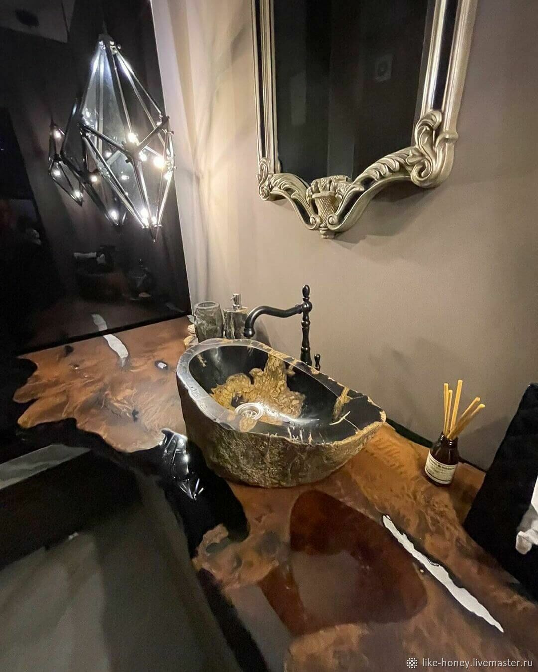 Столешницы в ванную комнату из массива Карагача в интернет-магазине ...